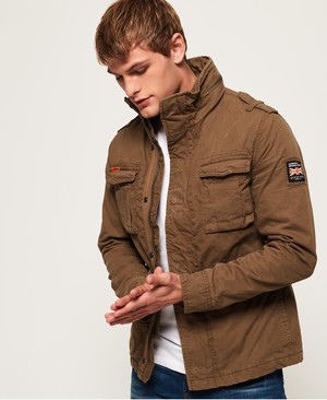 Superdry Classic Rookie Military Férfi Kabát Arany | FODPC4970